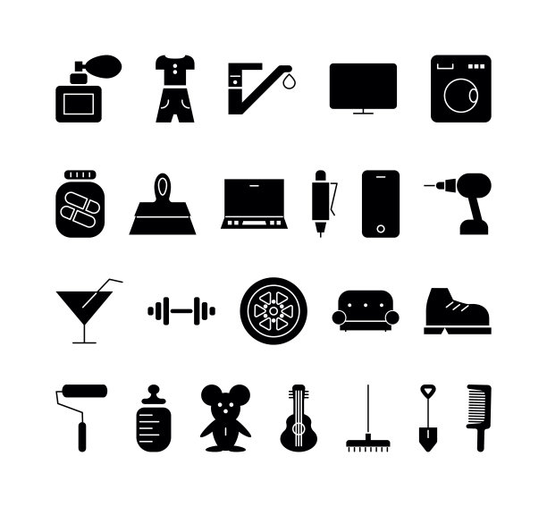 电子商务的图标集。图片下载