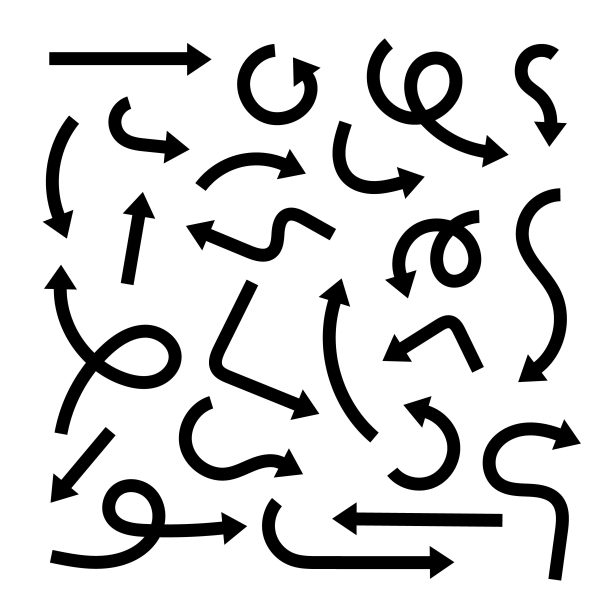 矢量黑色手绘箭头。图片下载