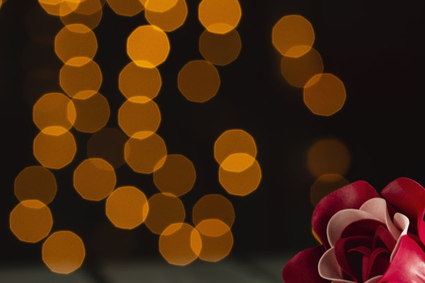 散焦背景上的花香香皂红玫瑰，复制空间形象图片下载