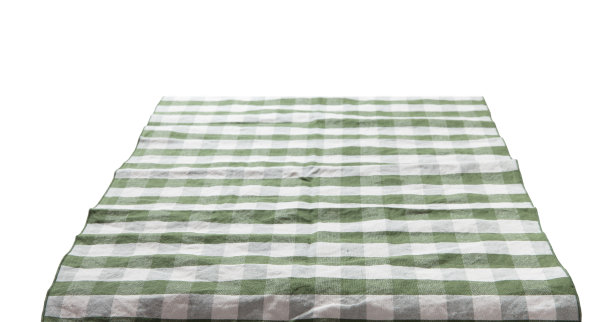 餐巾孤立在白色。餐厅用的多色亚麻餐巾。模拟设计。前视图。图片下载