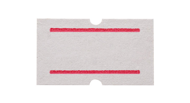 白纸贴纸价格孤立在白色背景上图片下载