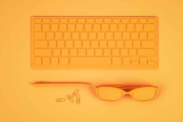 抽象的橙色的工作场所图片下载