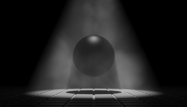 聚光灯下的浮球图片下载