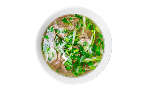 汤粉婆顶视图孤立上白图片下载