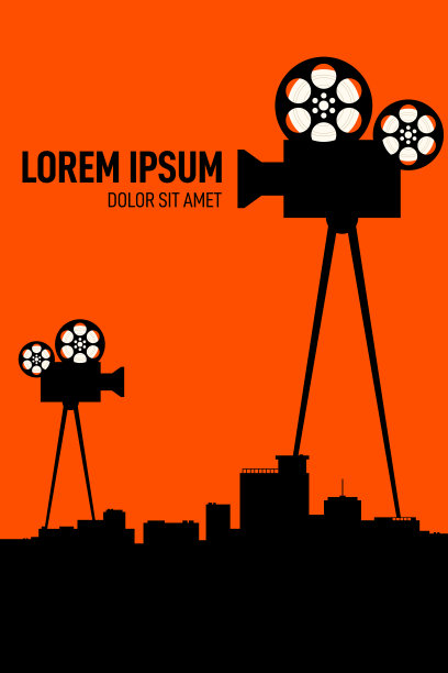 电影和电影海报设计模板背景复古复古的风格图片下载