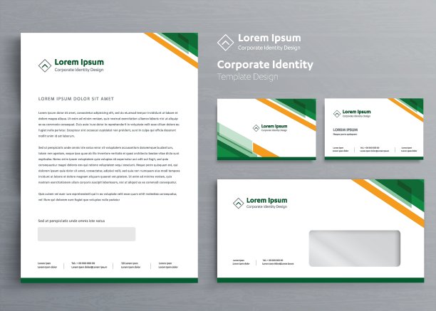 经典文具企业企业标识模板设计，宣传册，传单数字通信报告矢量插图模型图片下载