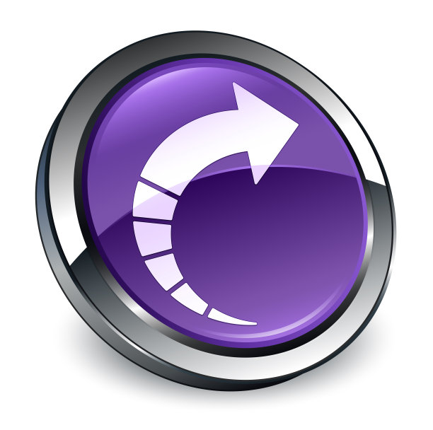 下一个箭头图标3d紫色圆形按钮图片下载