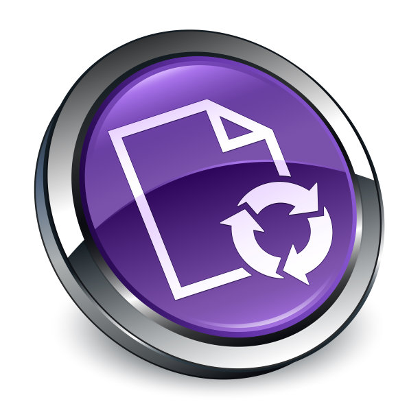 文档处理图标3d紫色圆形按钮图片下载