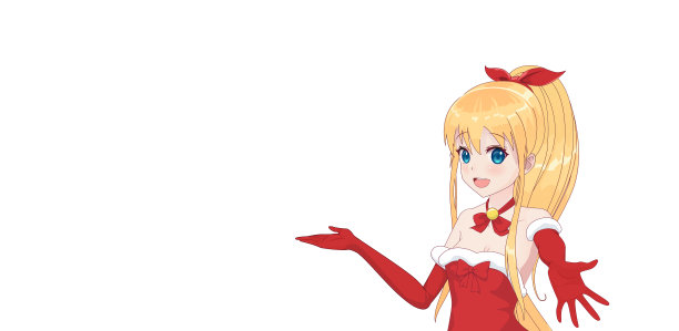 穿着圣诞老人服装的动漫女孩图片下载