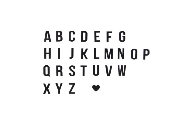 英语字母表。白底黑字。孤立的图片下载