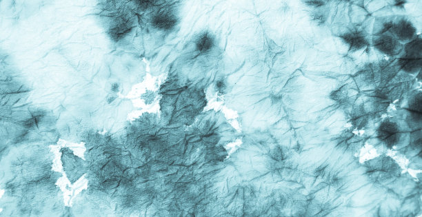 蓝色水彩画，扎染画，肮脏艺术。工艺肮脏的背景。绿松石丙烯酸插图图案。现代水彩画打印。绿松石艺术垃圾刷。图片下载