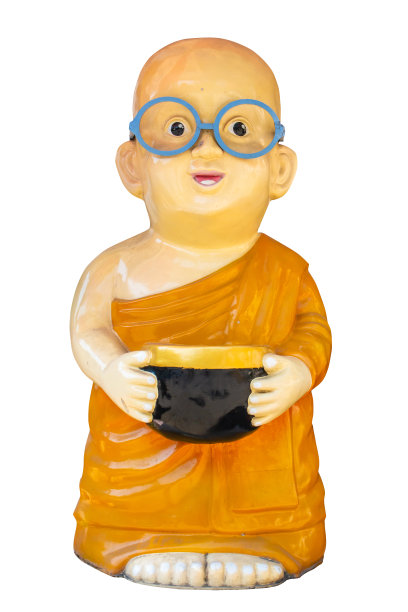 新手雕像孤立在白色背景图片下载