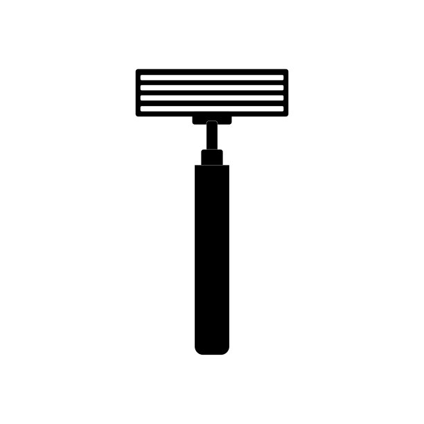 白色背景上的剃须机图标。向量图片下载