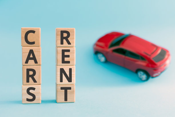 租车木头立方体字母红色玩具车图片下载