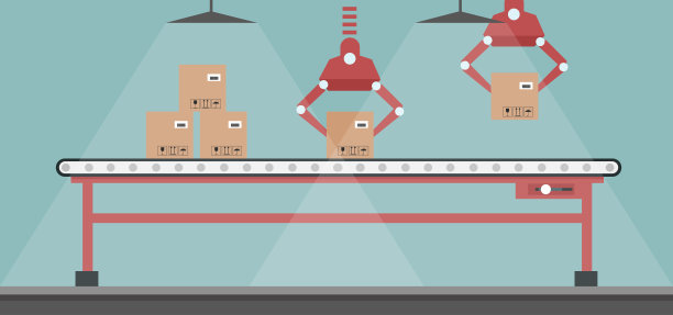机械臂自动化生产线的设计。自动输送机滚筒图片下载