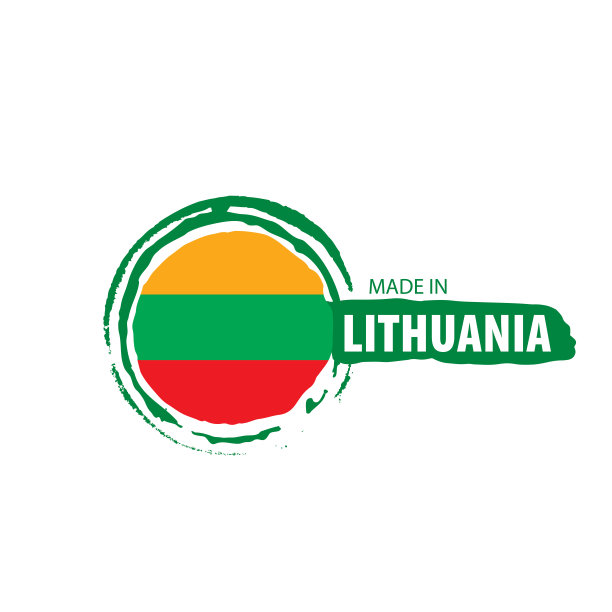 立陶宛国旗，矢量插图在白色的背景。图片下载