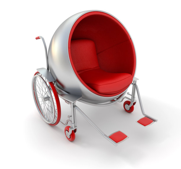 酷红轮椅图片下载