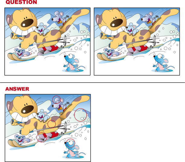 错误测验，猫和老鼠滑雪图片下载