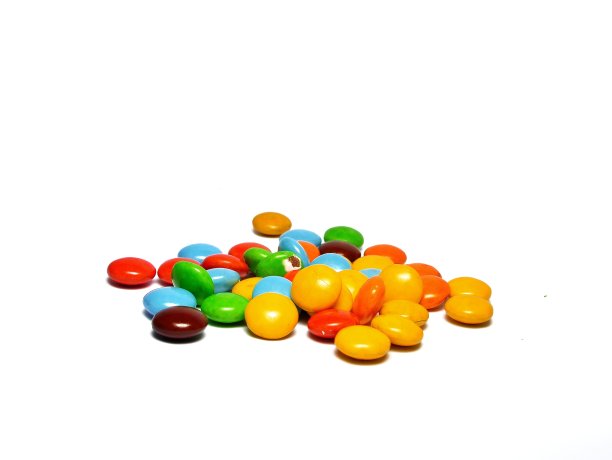 彩色糖果孤立在白色背景图片下载