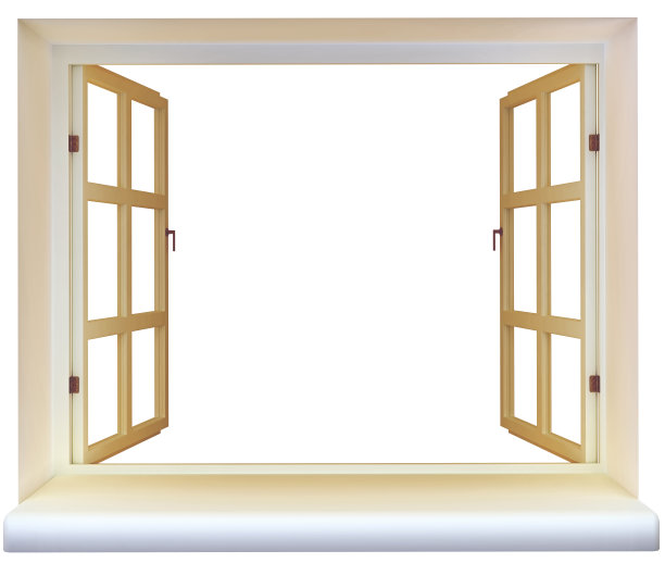 现实打开窗口与窗台3d渲染图片下载