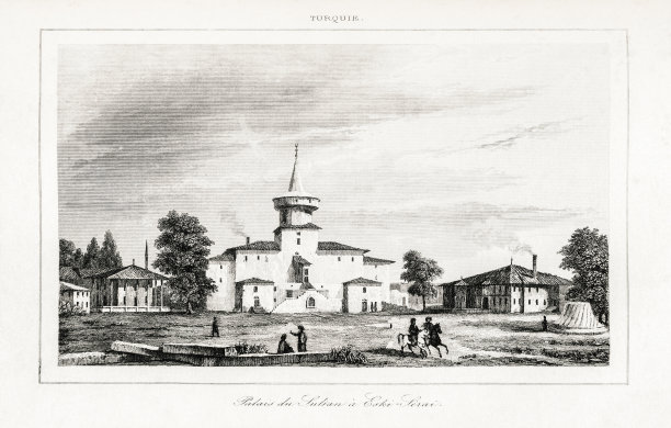 雕刻的伊斯坦布尔，苏丹的宫殿图片下载