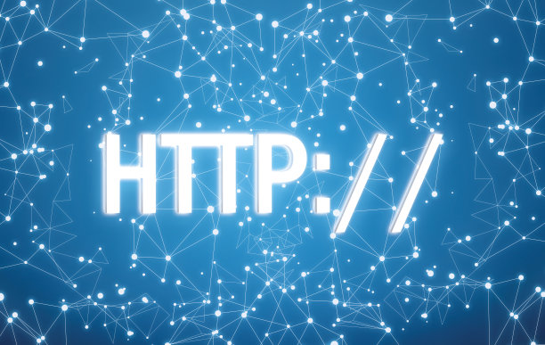 HTTP的数字接口和蓝色网络背景图片下载