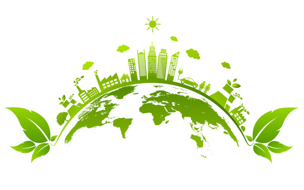 生态概念和环境，旗帜设计元素的可持续能源发展，矢量插图图片下载
