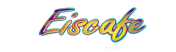 冰咖啡馆的文字。Eis是冰淇淋的德语单词。孤立在白色背景上。图片下载