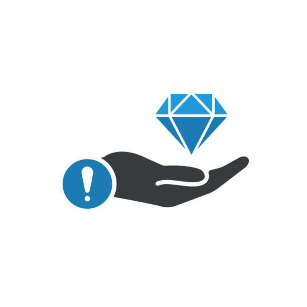 手势中的钻石。商业核心价值带有感叹号、警告、错误、报警、危险符号的图标图片下载