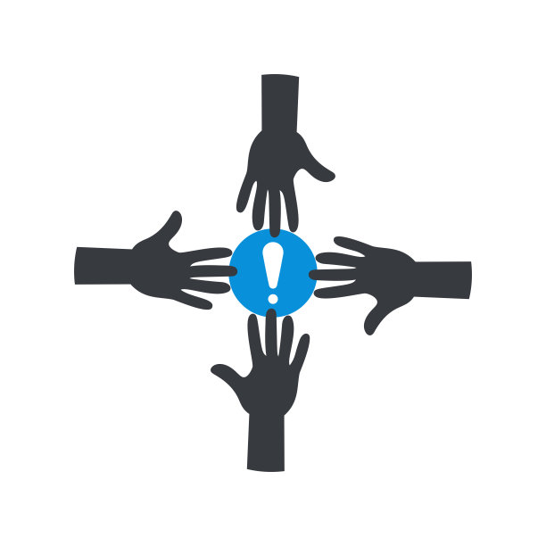 团队合作精神。团队合作图标带有感叹号、警告、错误、报警、危险符号图片下载
