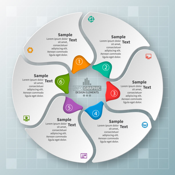 摘要三维纸张信息图。业务模板。矢量图图片下载