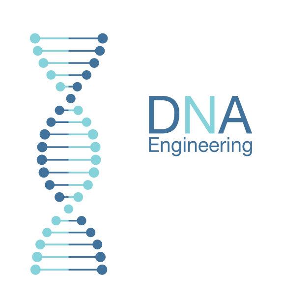 细线的概念。DNA图标设置矢量插图。多边形DNA的概念。脱氧核糖核酸的象征。图片下载