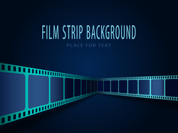 胶片带卷框电影背景与地方的文字。矢量电影节海报，横幅或传单。艺术设计卷轴电影胶片模板。电影时间和娱乐概念。图片下载