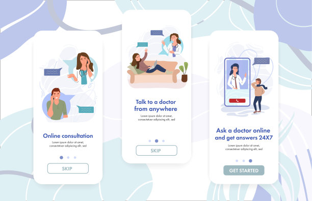 女医生为病人提供在线咨询。虚拟全科医生诊断。VR药。数字医疗。网站旗帜模板。向量卡通插图。虚拟诊所应用程序概念图片下载