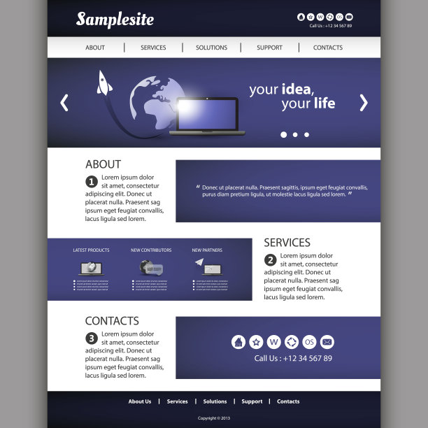 一页网站模板图片下载