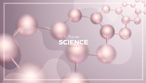 有科学背景的三维分子结构矢量设计图片下载