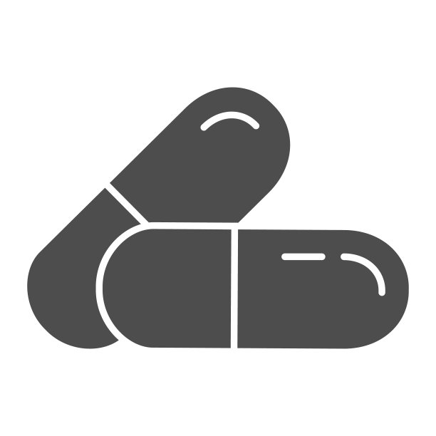 胶囊坚实的图标。药丸载体插图孤立白色。维生素字形风格的设计，为网页和应用程序设计。Eps 10。图片下载