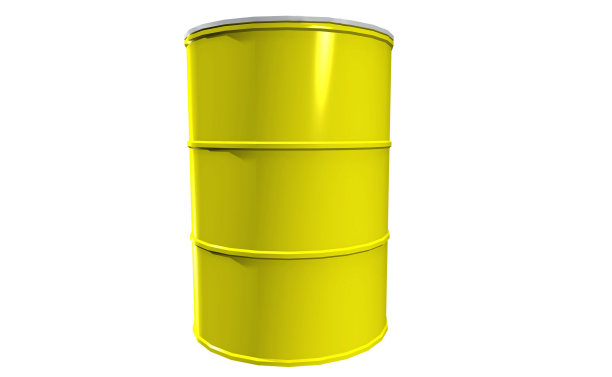 白色背景上的3D金属桶图片下载