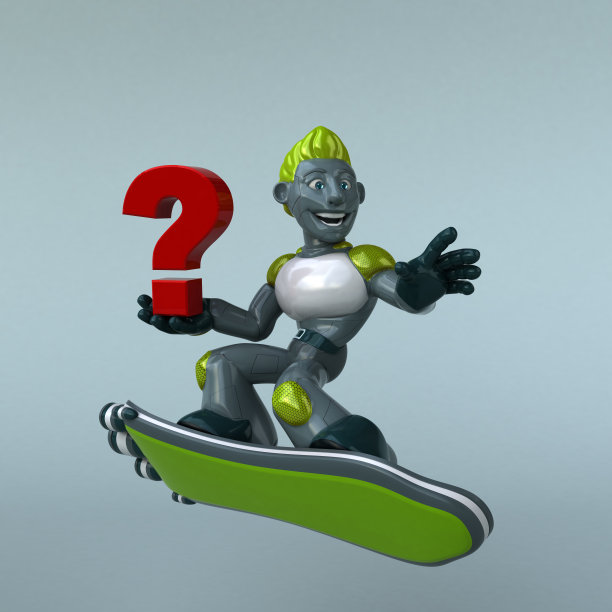 绿色机器人- 3D插图图片下载