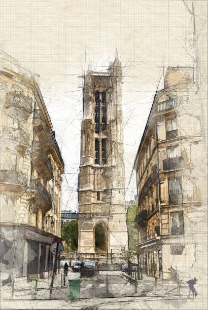 巴黎圣雅克素描之旅图片下载