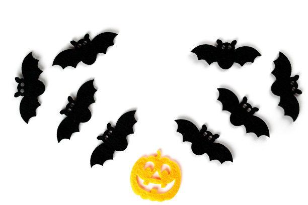 万圣节的图标。可怕的南瓜装饰孤立在白色的背图片下载