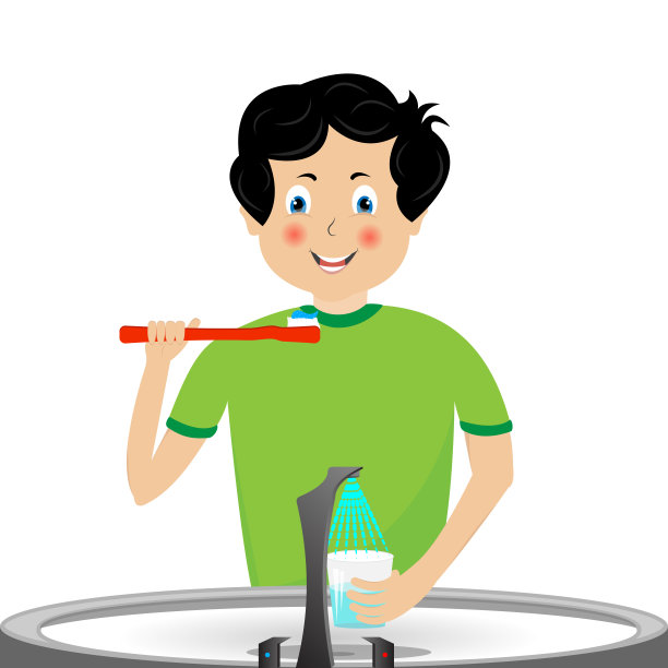 男孩在刷牙图片下载