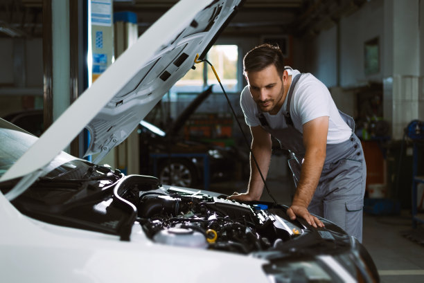 汽车机械师分析发动机问题图片下载