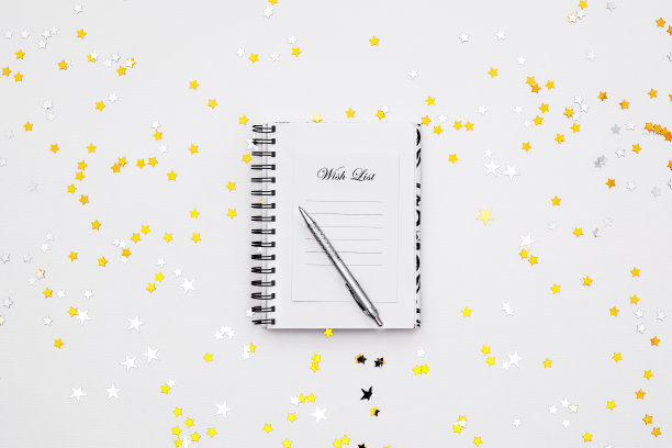 圣诞新年概念假日俯视图图片下载