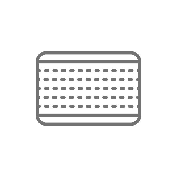 分层整形床垫线条图标。在白色背景上隔离图片下载