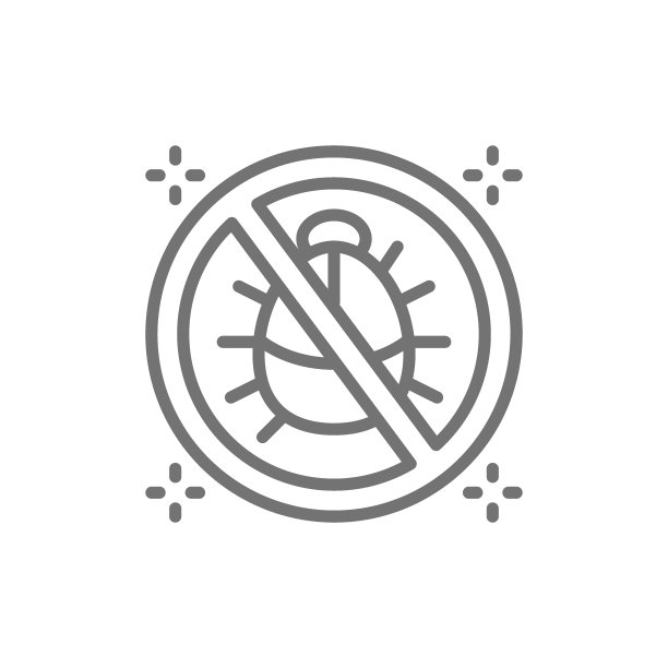 禁止标牌上有尘螨，无灰尘，抗过敏材料行图标。图片下载