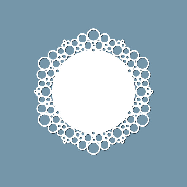 激光切割优雅复古邀请横幅设计元素矢量lacÐµ桌垫图片下载