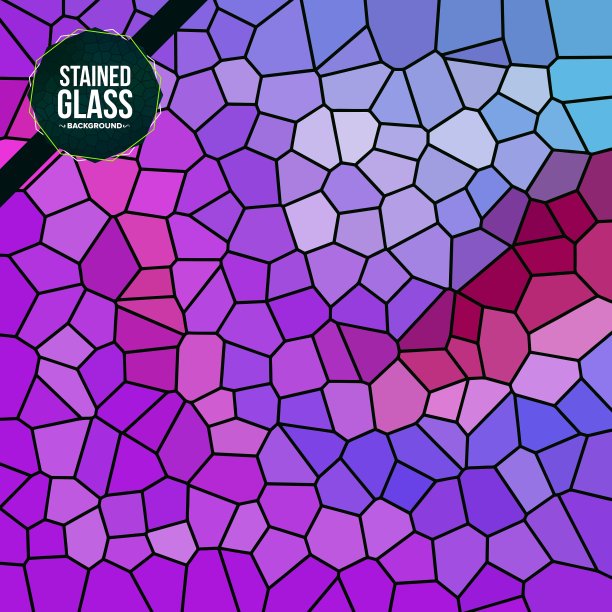 彩色玻璃多色破碎与阴影背景图片下载