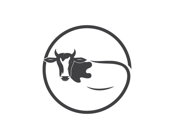 牛标志矢量插图图标图片下载