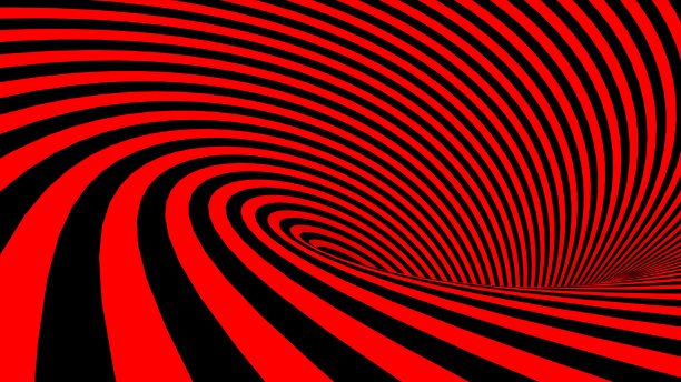 红色和黑色螺旋背景- 3D渲染插图图片下载